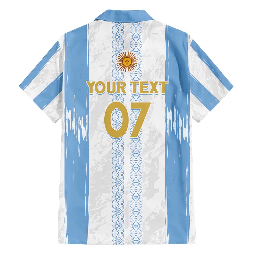 Argentina Football Custom Hawaiian Shirt 2024 Albiceleste Grunge - Wonder Print Shop