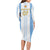 Argentina Football Custom Long Sleeve Bodycon Dress 2024 Albiceleste Grunge - Wonder Print Shop