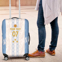 Argentina Football Custom Luggage Cover 2024 Albiceleste Grunge - Wonder Print Shop