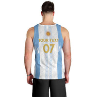 Argentina Football Custom Men Tank Top 2024 Albiceleste Grunge - Wonder Print Shop