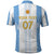 Argentina Football Custom Polo Shirt 2024 Albiceleste Grunge - Wonder Print Shop
