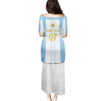 Argentina Football Custom Puletasi 2024 Albiceleste Grunge - Wonder Print Shop