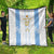 Argentina Football Custom Quilt 2024 Albiceleste Grunge - Wonder Print Shop