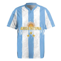 Argentina Football Custom Rugby Jersey 2024 Albiceleste Grunge - Wonder Print Shop