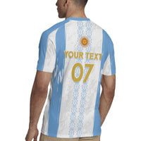 Argentina Football Custom Rugby Jersey 2024 Albiceleste Grunge - Wonder Print Shop