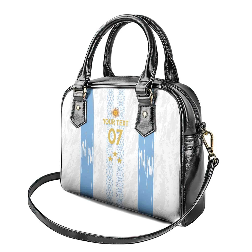 Argentina Football Custom Shoulder Handbag 2024 Albiceleste Grunge