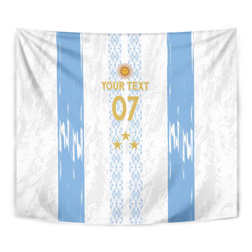 Argentina Football Custom Tapestry 2024 Albiceleste Grunge - Wonder Print Shop