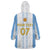 Argentina Football Custom Wearable Blanket Hoodie 2024 Albiceleste Grunge - Wonder Print Shop