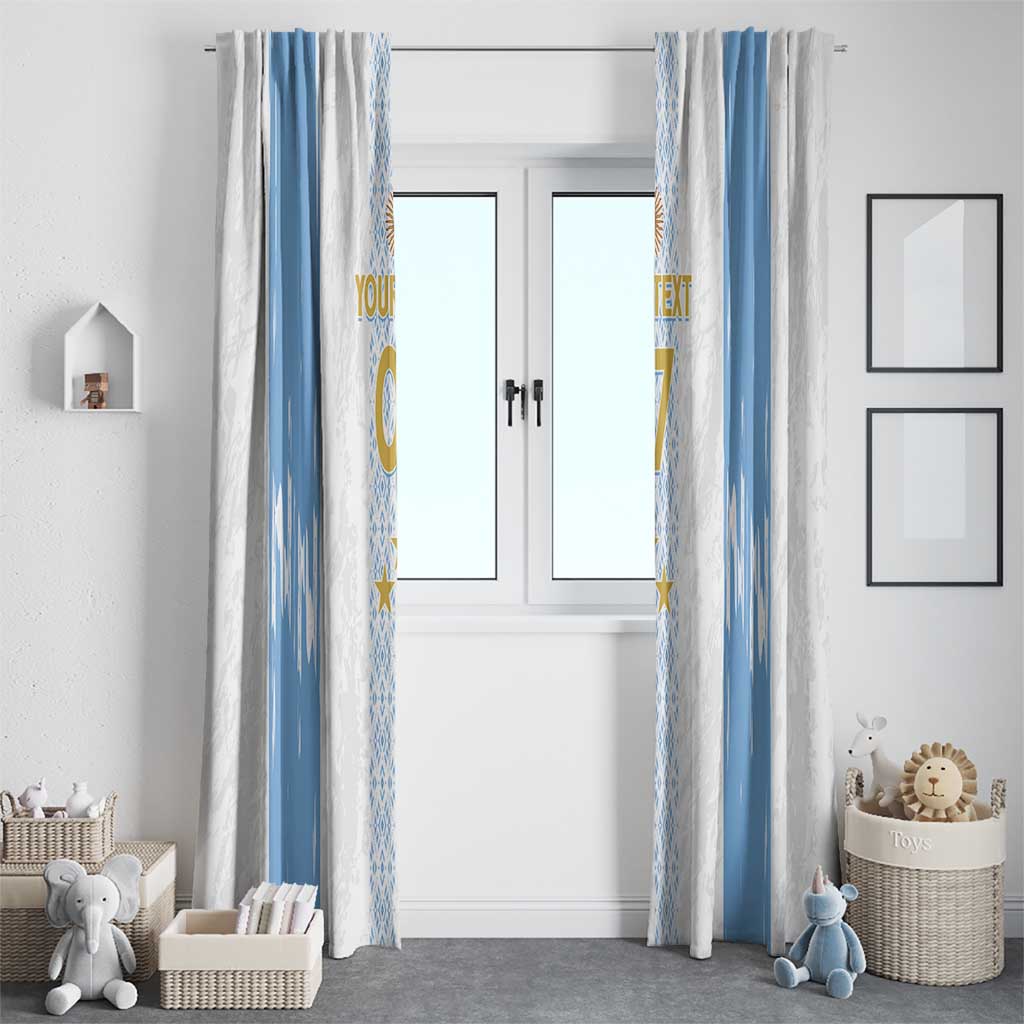 Argentina Football Custom Window Curtain 2024 Albiceleste Grunge - Wonder Print Shop