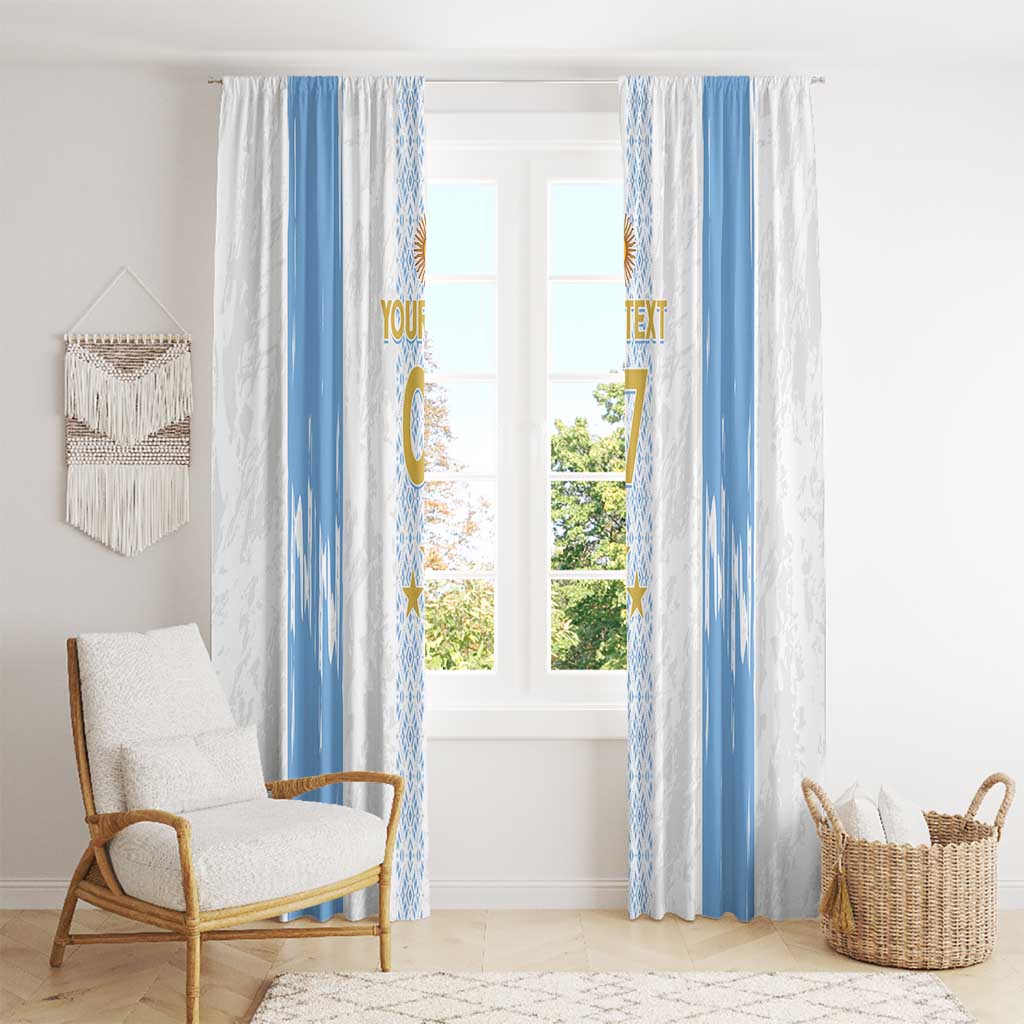 Argentina Football Custom Window Curtain 2024 Albiceleste Grunge - Wonder Print Shop