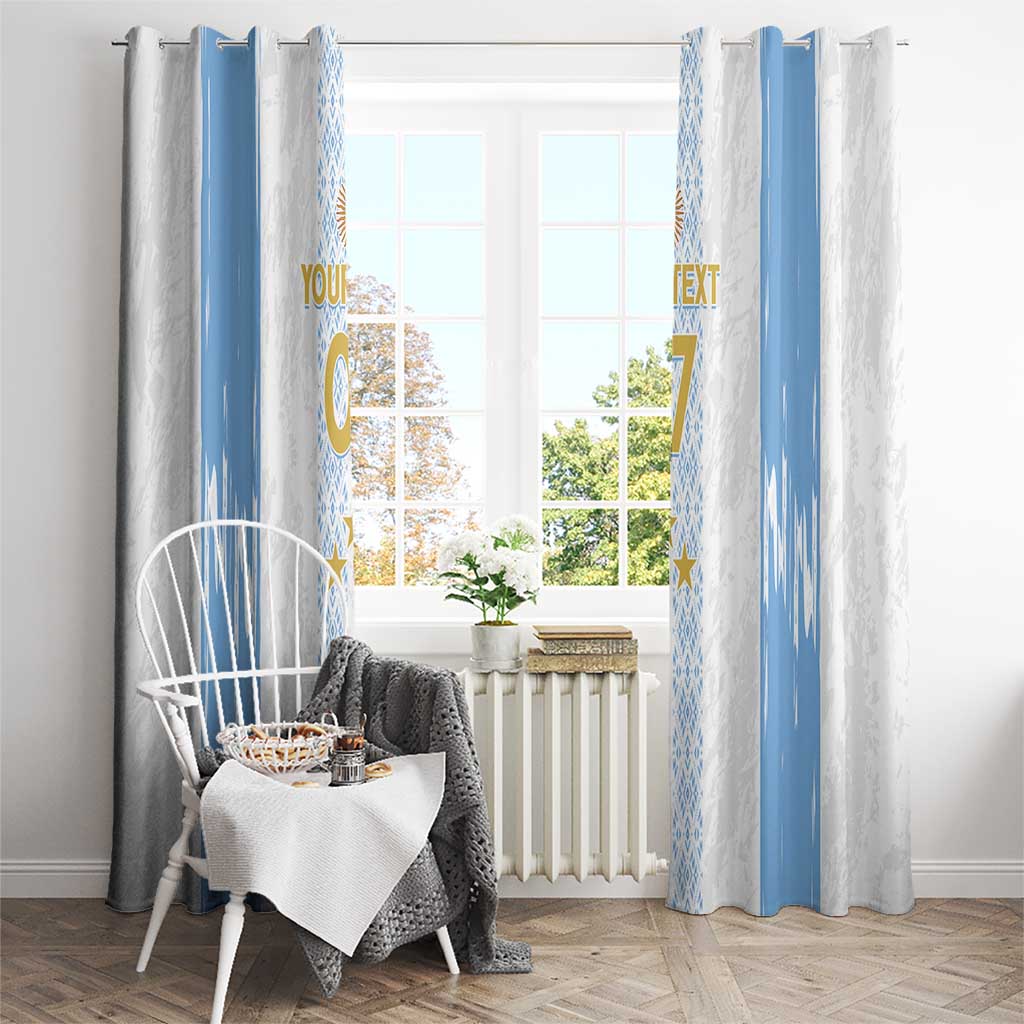Argentina Football Custom Window Curtain 2024 Albiceleste Grunge - Wonder Print Shop