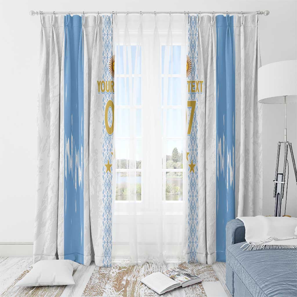 Argentina Football Custom Window Curtain 2024 Albiceleste Grunge - Wonder Print Shop