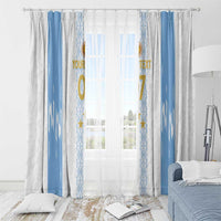 Argentina Football Custom Window Curtain 2024 Albiceleste Grunge - Wonder Print Shop
