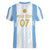 Argentina Football Custom Women V-Neck T-Shirt 2024 Albiceleste Grunge - Wonder Print Shop