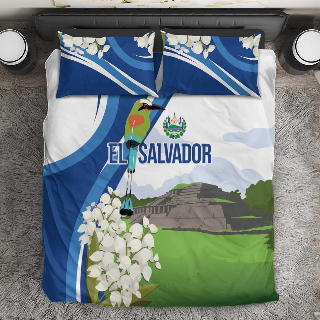 El Salvador Tazumal Bedding Set Flor de Izote with Torogoz Bird - Wonder Print Shop