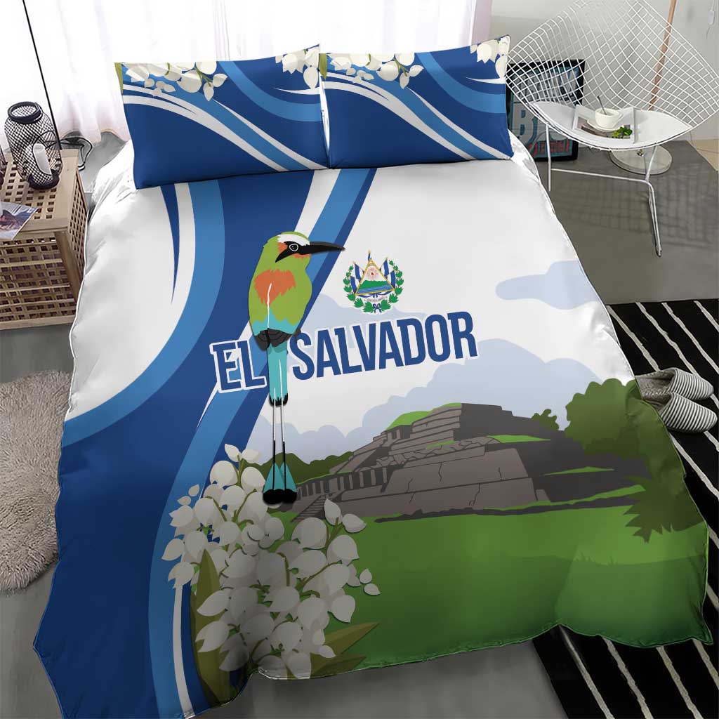 El Salvador Tazumal Bedding Set Flor de Izote with Torogoz Bird - Wonder Print Shop