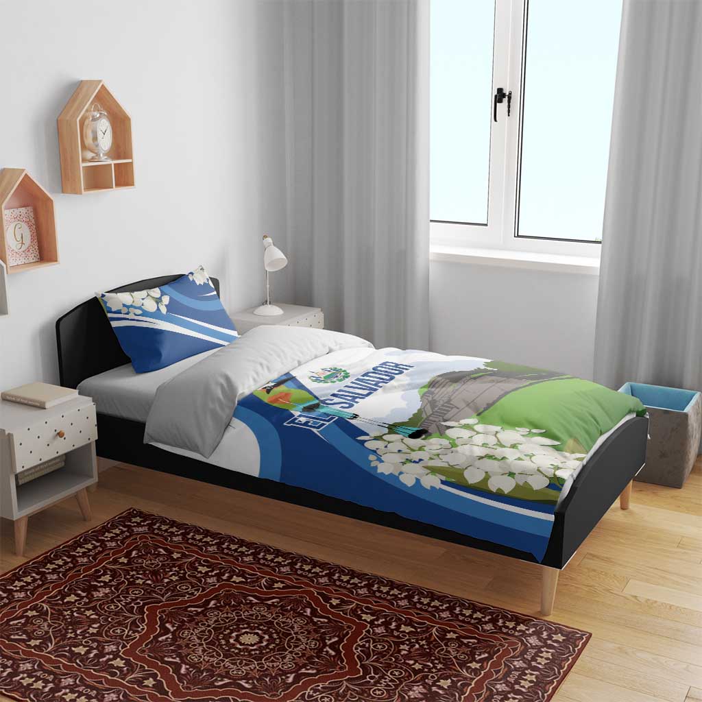 El Salvador Tazumal Bedding Set Flor de Izote with Torogoz Bird - Wonder Print Shop