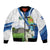 El Salvador Tazumal Bomber Jacket Flor de Izote with Torogoz Bird - Wonder Print Shop