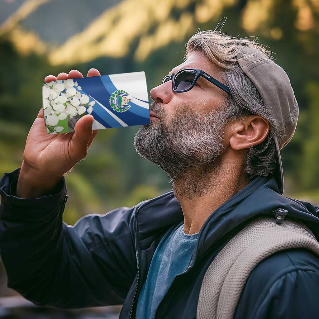 El Salvador Tazumal 4 in 1 Can Cooler Tumbler Flor de Izote with Torogoz Bird - Wonder Print Shop