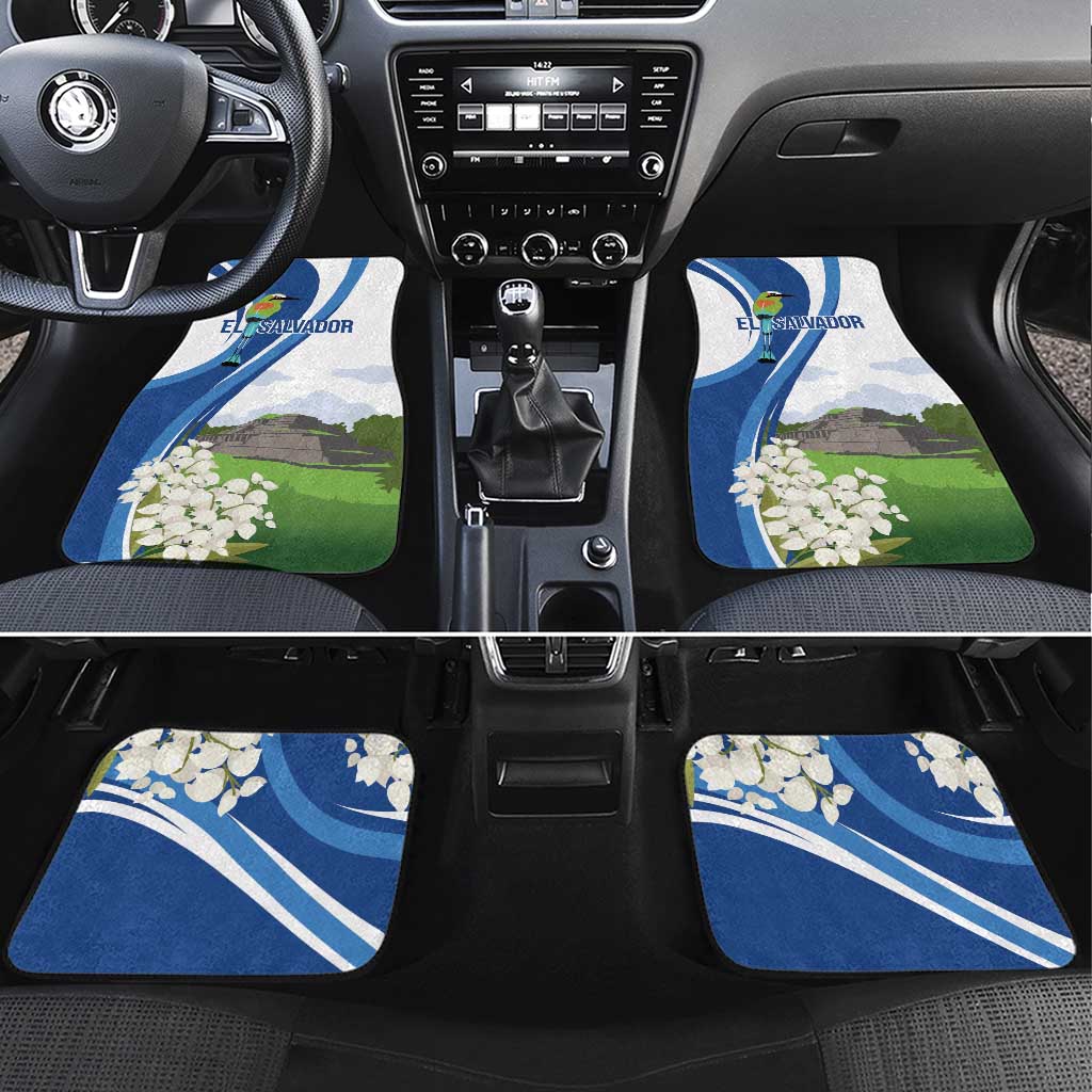 El Salvador Tazumal Car Mats Flor de Izote with Torogoz Bird - Wonder Print Shop