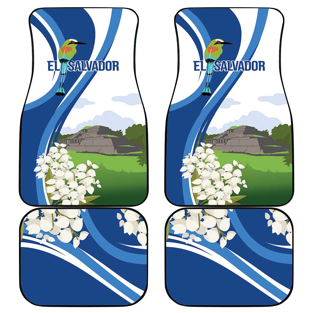 El Salvador Tazumal Car Mats Flor de Izote with Torogoz Bird - Wonder Print Shop