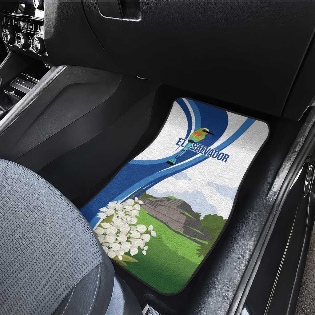 El Salvador Tazumal Car Mats Flor de Izote with Torogoz Bird - Wonder Print Shop