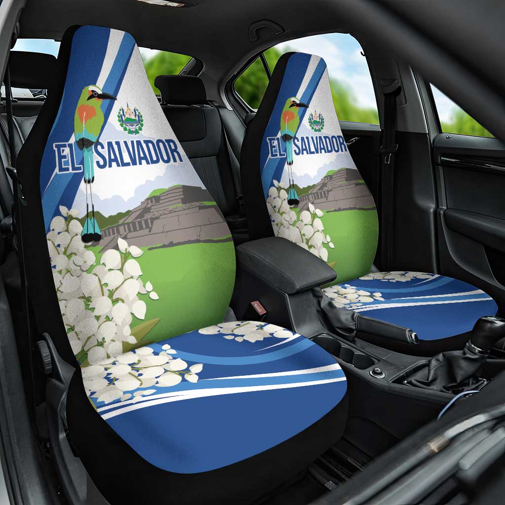 El Salvador Tazumal Car Seat Cover Flor de Izote with Torogoz Bird - Wonder Print Shop