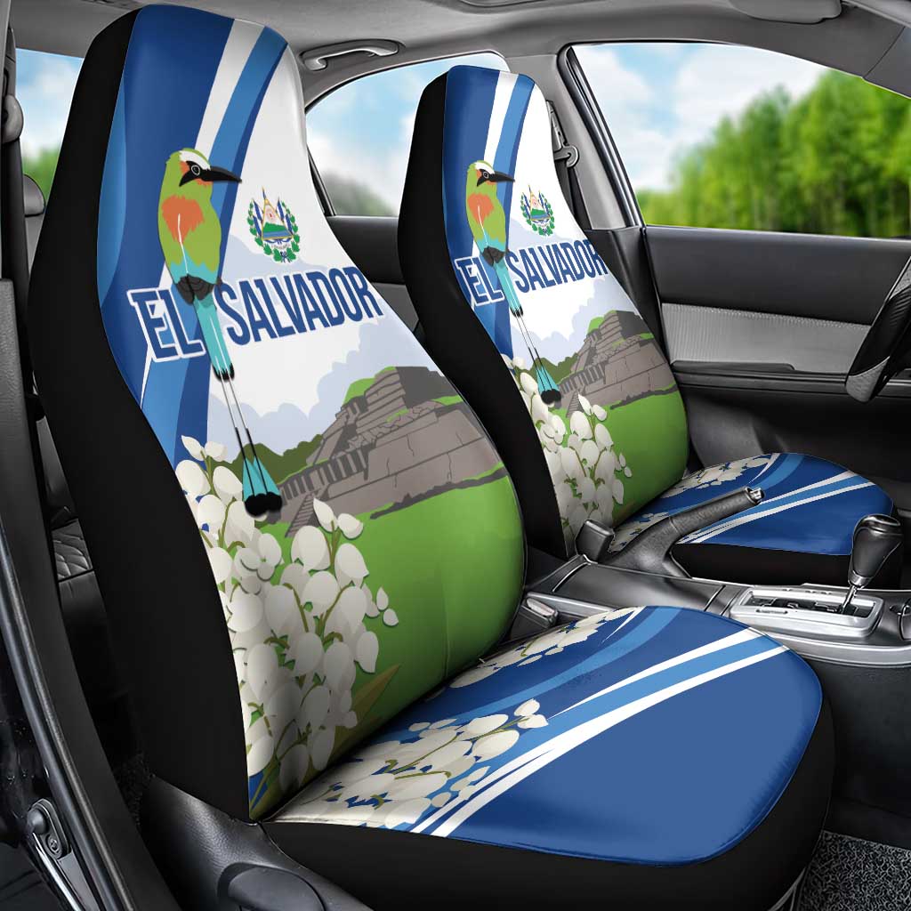 El Salvador Tazumal Car Seat Cover Flor de Izote with Torogoz Bird - Wonder Print Shop