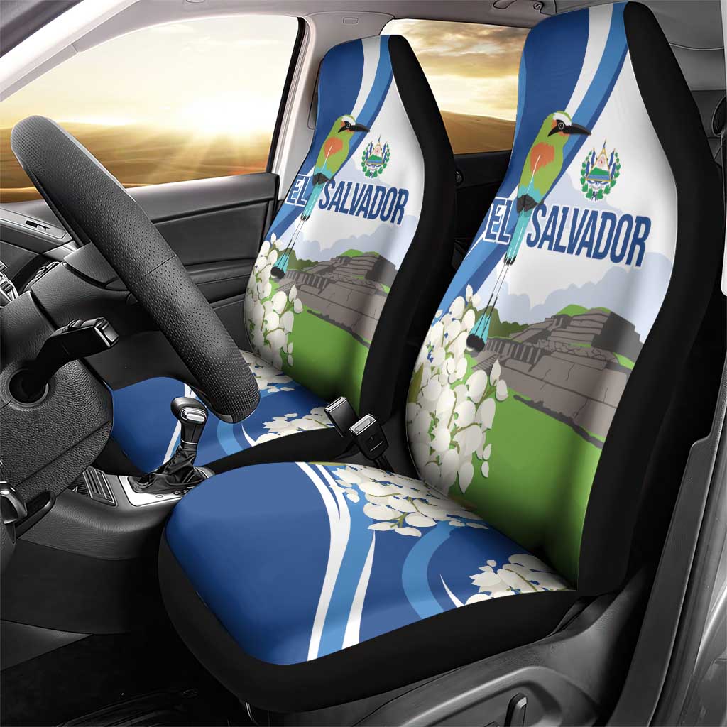 El Salvador Tazumal Car Seat Cover Flor de Izote with Torogoz Bird - Wonder Print Shop