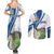 El Salvador Tazumal Couples Matching Summer Maxi Dress and Long Sleeve Button Shirt Flor de Izote with Torogoz Bird - Wonder Print Shop