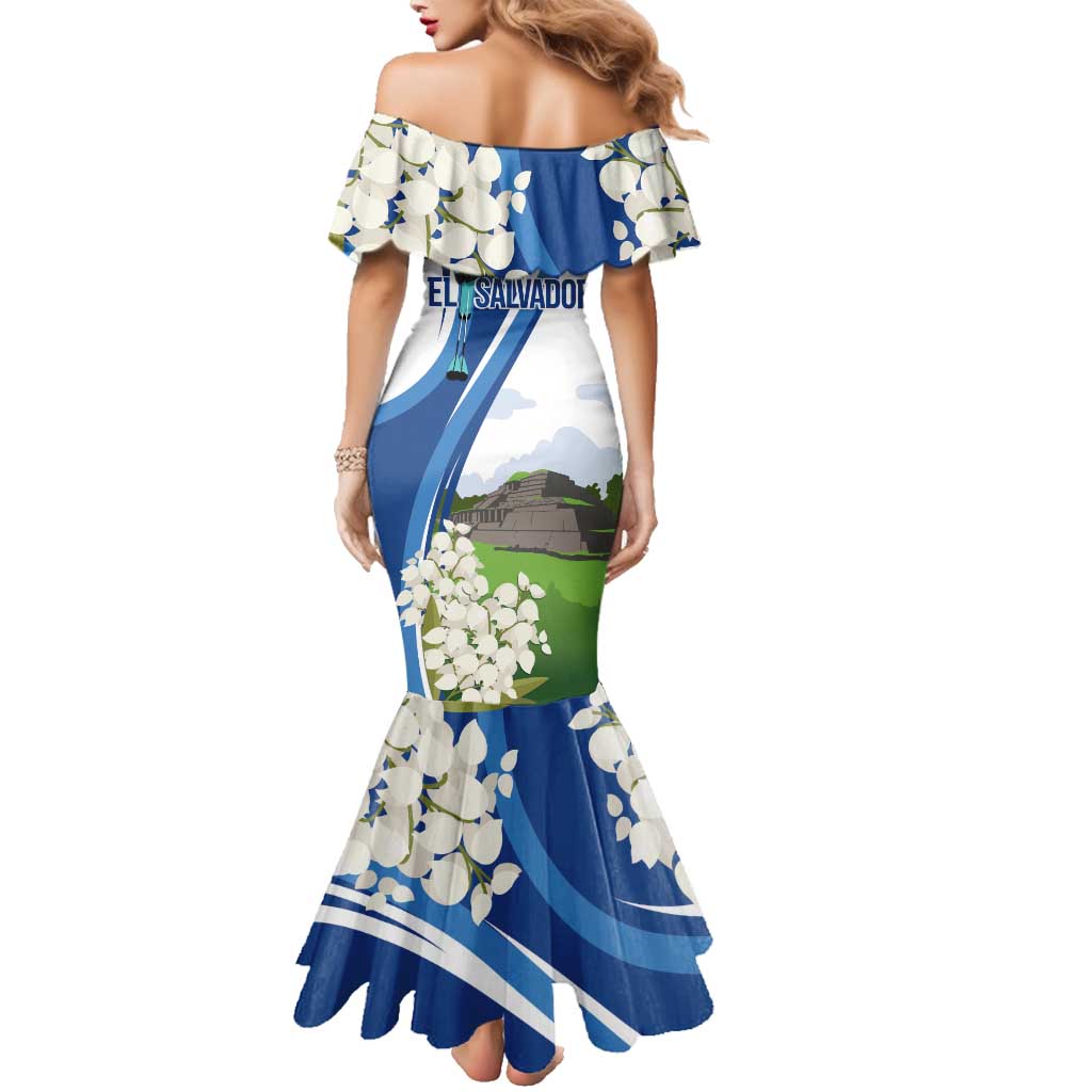 El Salvador Tazumal Family Matching Mermaid Dress and Hawaiian Shirt Flor de Izote with Torogoz Bird - Wonder Print Shop