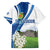El Salvador Tazumal Family Matching Off The Shoulder Long Sleeve Dress and Hawaiian Shirt Flor de Izote with Torogoz Bird - Wonder Print Shop