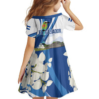 El Salvador Tazumal Family Matching Off Shoulder Maxi Dress and Hawaiian Shirt Flor de Izote with Torogoz Bird - Wonder Print Shop