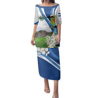 El Salvador Tazumal Family Matching Puletasi and Hawaiian Shirt Flor de Izote with Torogoz Bird - Wonder Print Shop