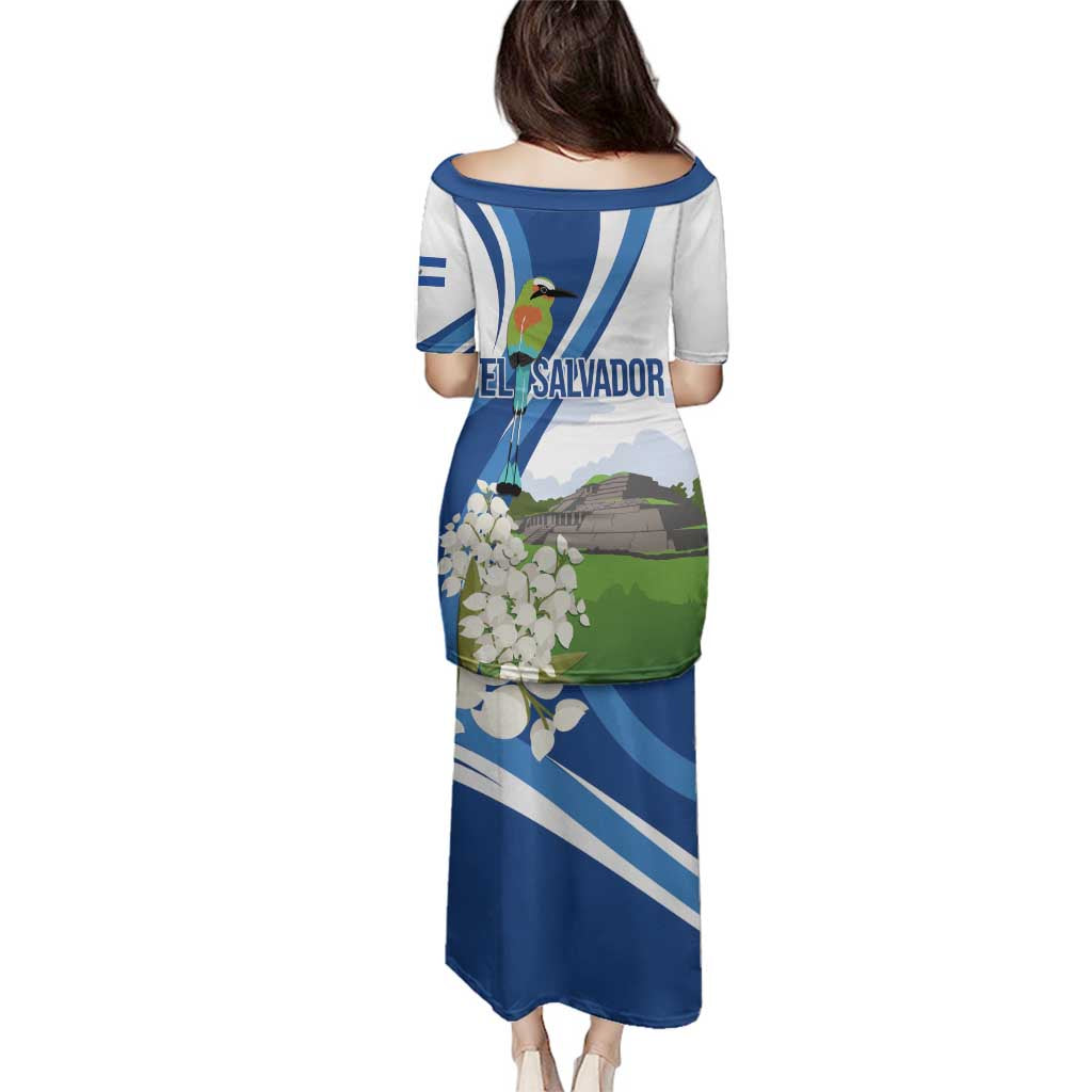 El Salvador Tazumal Family Matching Puletasi and Hawaiian Shirt Flor de Izote with Torogoz Bird - Wonder Print Shop