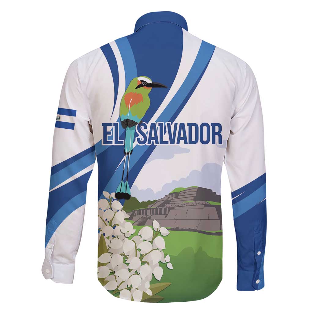 El Salvador Tazumal Family Matching Short Sleeve Bodycon Dress and Hawaiian Shirt Flor de Izote with Torogoz Bird - Wonder Print Shop