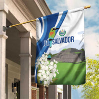 El Salvador Tazumal Garden Flag Flor de Izote with Torogoz Bird - Wonder Print Shop