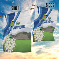 El Salvador Tazumal Garden Flag Flor de Izote with Torogoz Bird - Wonder Print Shop