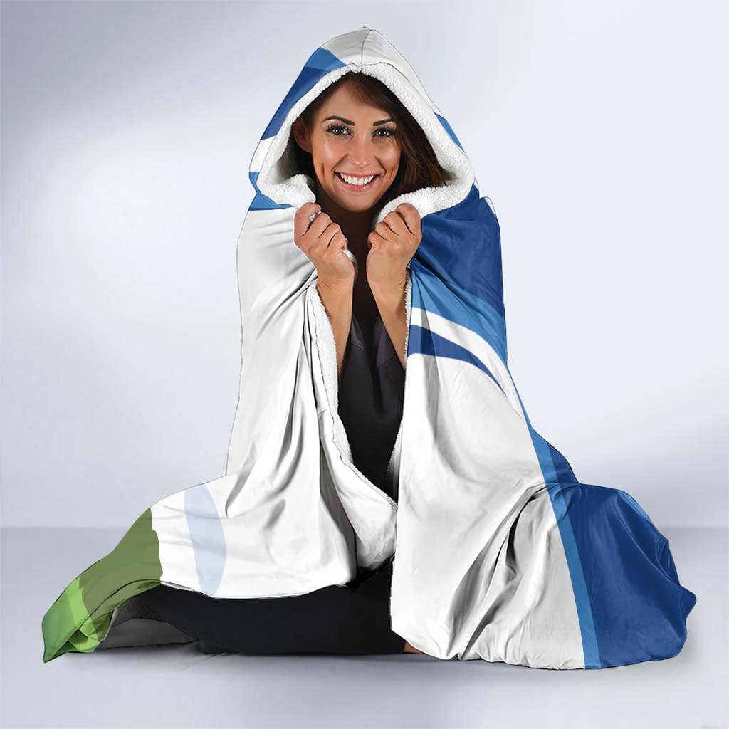 El Salvador Tazumal Hooded Blanket Flor de Izote with Torogoz Bird - Wonder Print Shop
