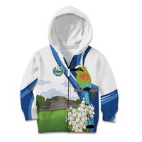 El Salvador Tazumal Kid Hoodie Flor de Izote with Torogoz Bird - Wonder Print Shop