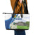 El Salvador Tazumal Leather Tote Bag Flor de Izote with Torogoz Bird - Wonder Print Shop