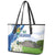 El Salvador Tazumal Leather Tote Bag Flor de Izote with Torogoz Bird - Wonder Print Shop