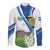 El Salvador Tazumal Long Sleeve Button Shirt Flor de Izote with Torogoz Bird - Wonder Print Shop