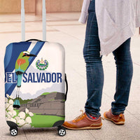 El Salvador Tazumal Luggage Cover Flor de Izote with Torogoz Bird - Wonder Print Shop