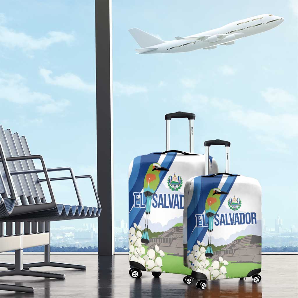El Salvador Tazumal Luggage Cover Flor de Izote with Torogoz Bird - Wonder Print Shop