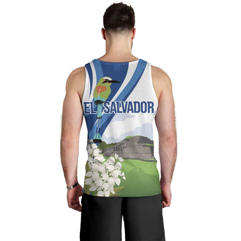 El Salvador Tazumal Men Tank Top Flor de Izote with Torogoz Bird - Wonder Print Shop