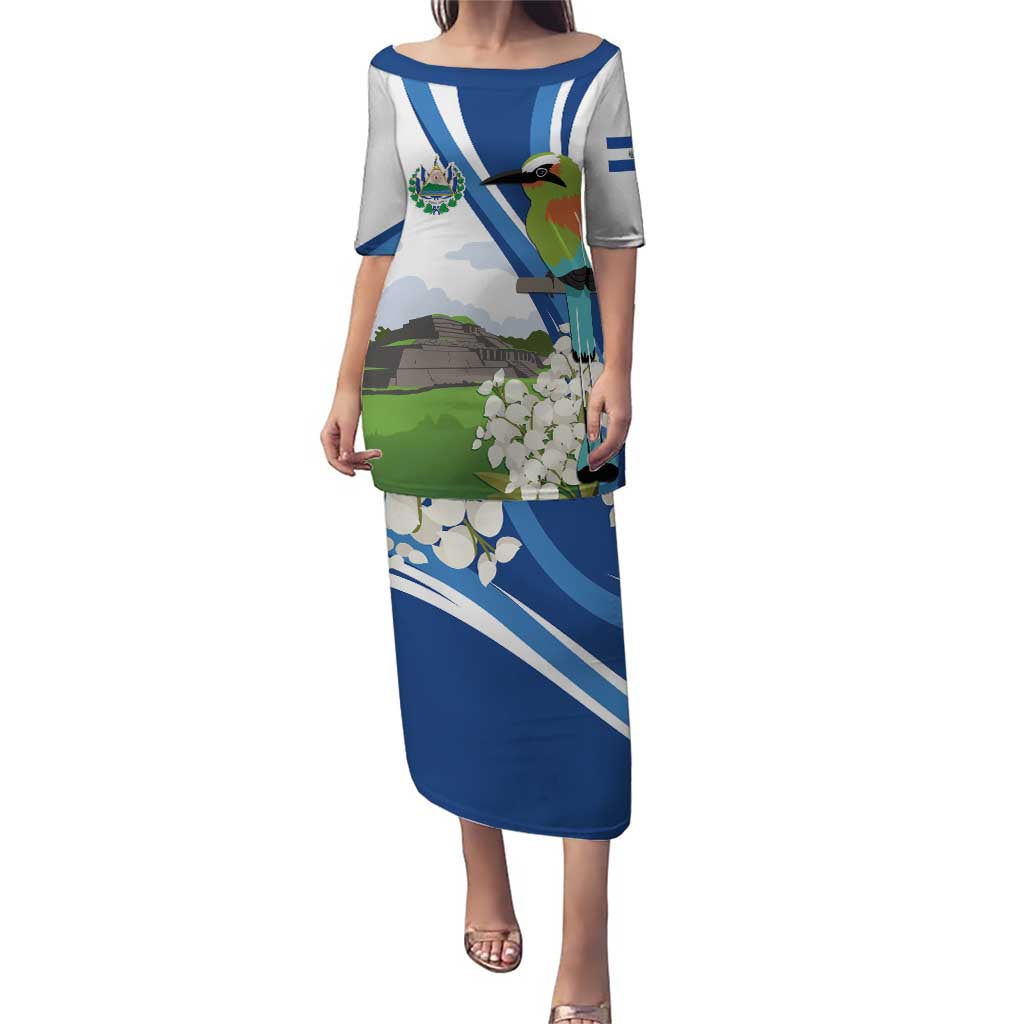 El Salvador Tazumal Puletasi Flor de Izote with Torogoz Bird - Wonder Print Shop