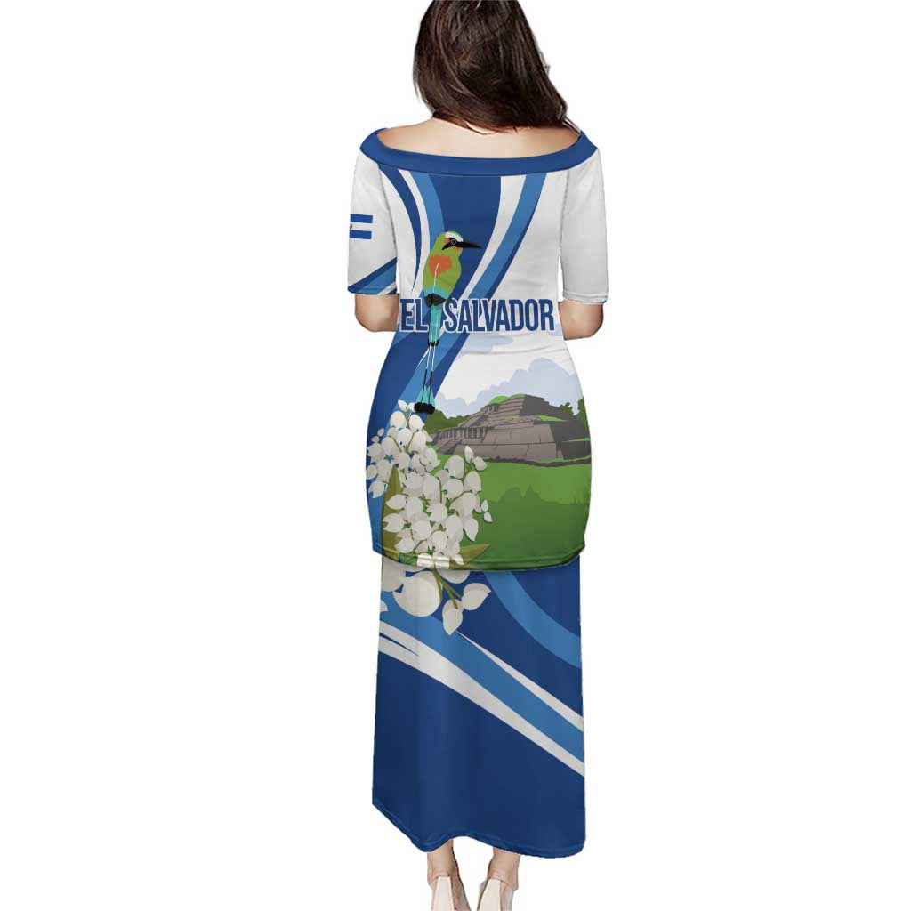 El Salvador Tazumal Puletasi Flor de Izote with Torogoz Bird - Wonder Print Shop