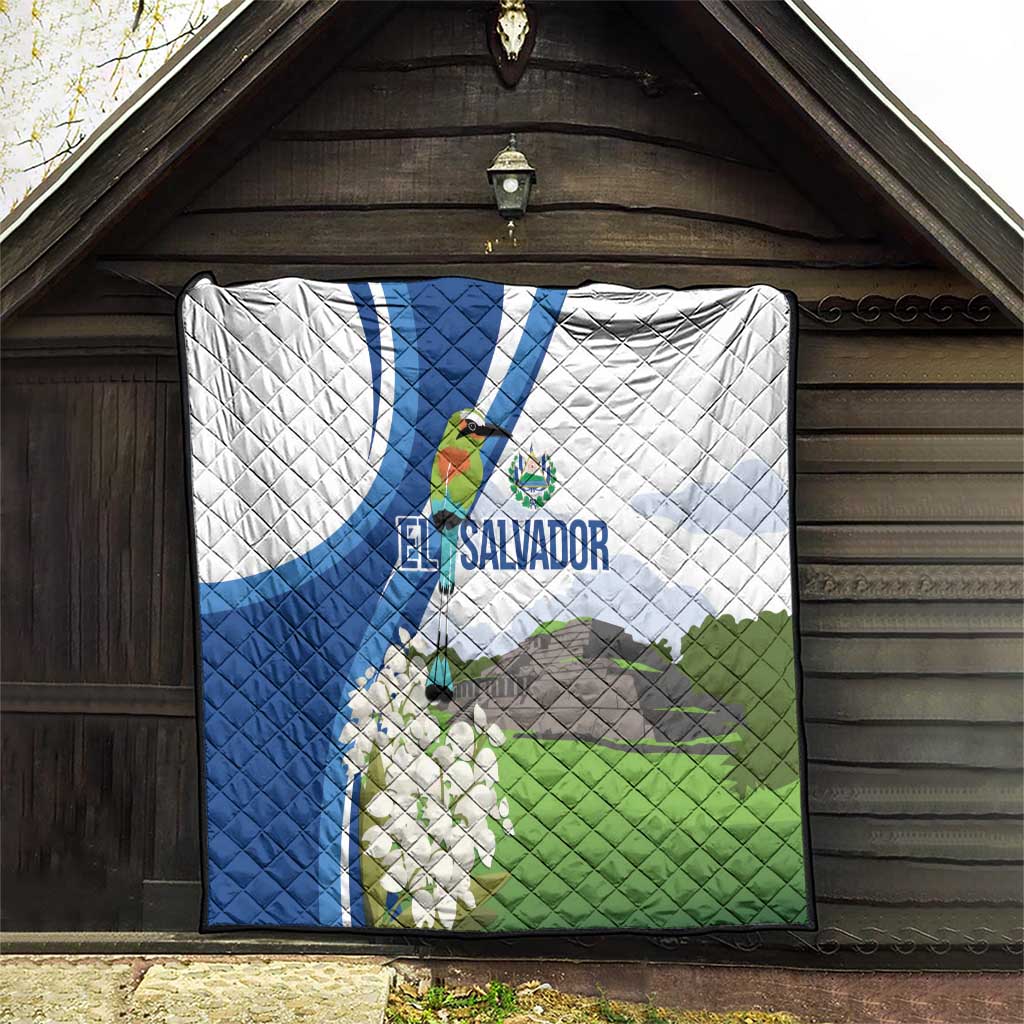 El Salvador Tazumal Quilt Flor de Izote with Torogoz Bird - Wonder Print Shop