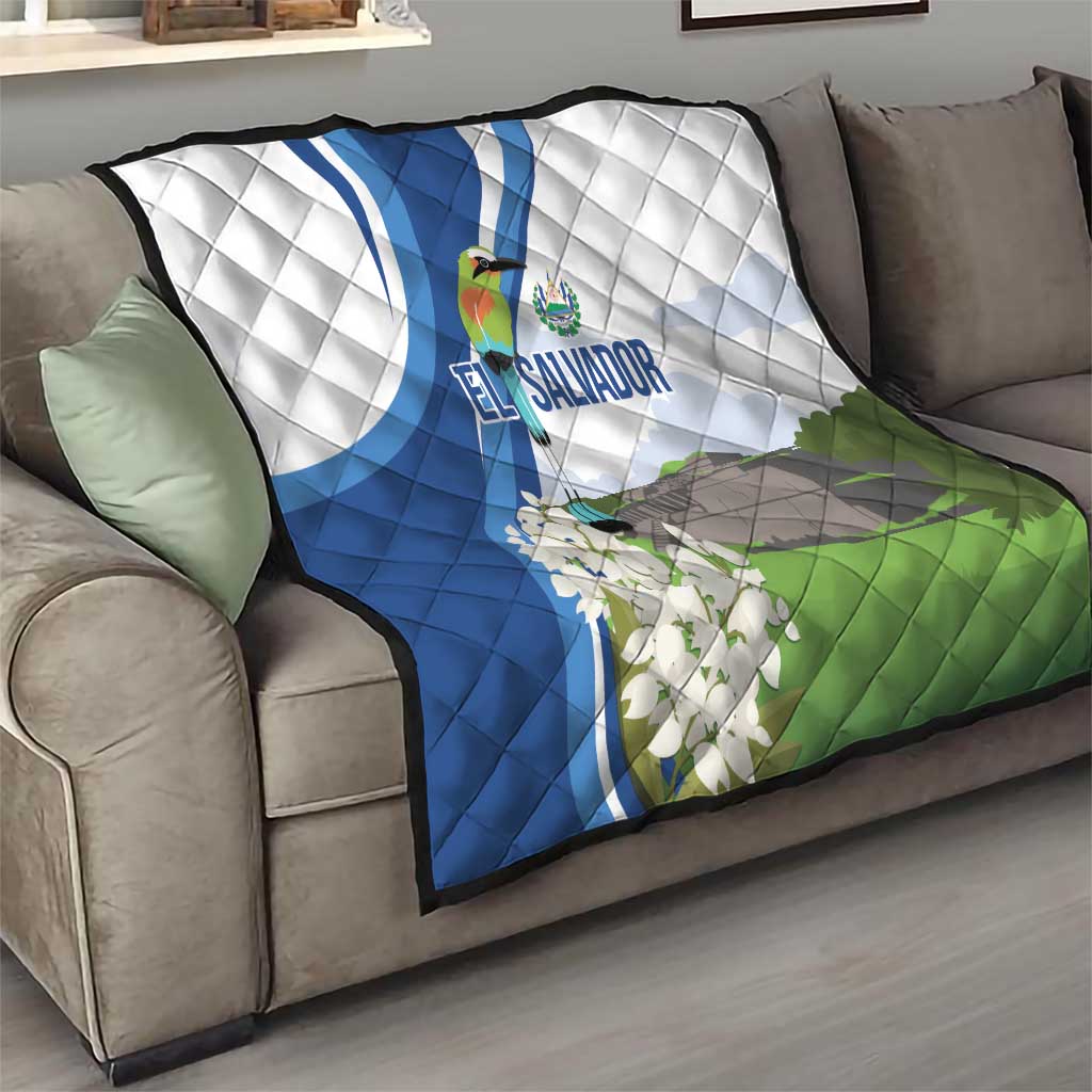 El Salvador Tazumal Quilt Flor de Izote with Torogoz Bird - Wonder Print Shop